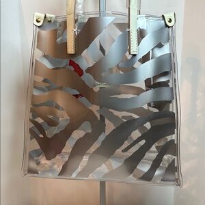 Dooney & Bourke Zebra Stripe Transparent Tote